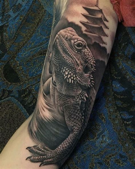 dragon cover up|bearded dragon tattoo ideas.